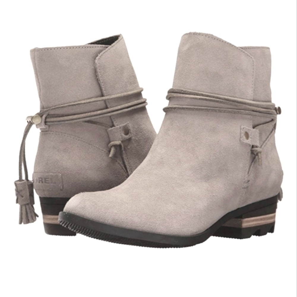 Sorel Farah Short Boot Suede Taupe Women's 7